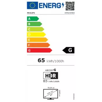 Philips Evnia 8000 49M2C8900/00 datora monitors 124,2 cm (48,9 collu) 5120 x 1440 pikseļi Dual QHD QD-OLED Balts