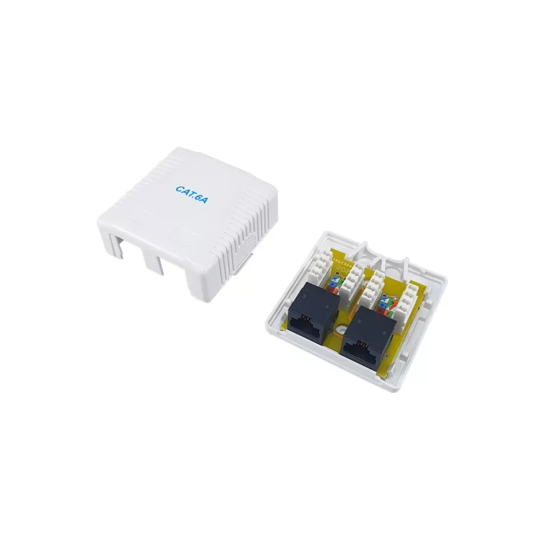 Equip 2-Port Cat.6A Virsmas Montāžas Kārba 61mm x 29.6mm x 59.1mm