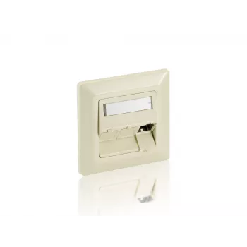 Equip 3-Portu Vācu Tipa Sienas Panelis, Tīri Balts, ABS sintētika, Alumīnijs, 80 mm
