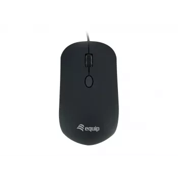 Equip USB Comfort Mouse, Ambidextrisks, Optiskais, USB Type-A, 1600 DPI, Melns