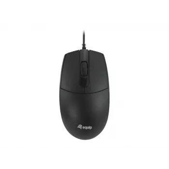Equip USB klusā pele, abpusēja, optiskā, USB Type-A, 1200 DPI, Melna