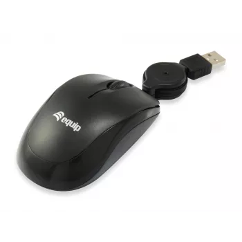 Equip 245103 ceļojumu pele Ambidextrous USB Type-A optiskā 1000 DPI