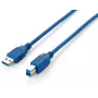 Equip USB 3.0 A-B kabelis, 1.8m, zils