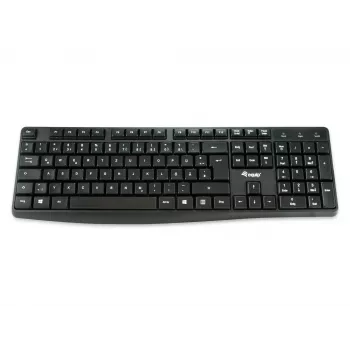 Equip vadu USB tastatūra, pilna izmēra (100%), QWERTY, melna