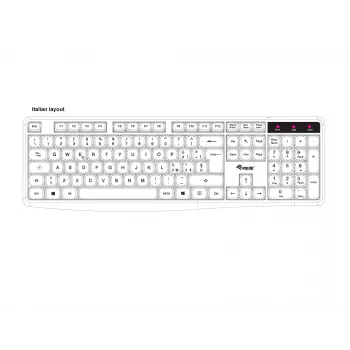 Equip 245213 tastatūra Office USB QWERTY itāļu Melna