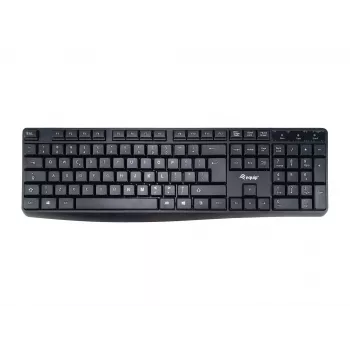 Equip vadu USB tastatūra, ASV/Starptautiskais izkārtojums (QWERTY), pilna izmēra, melna