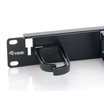 Equip 19 collu kabeļu pārvaldības panelis, melns (RAL 9005)