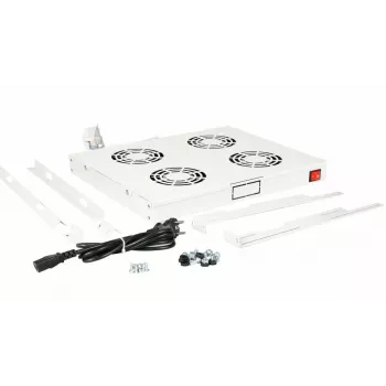 Equip EZF-4-G dzesēšanas ventilatori 19 inch, 1U, 4 ventilatori, RAL7035 pelēki