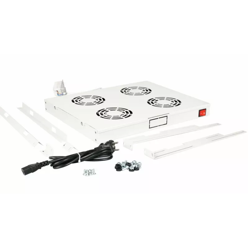 Equip EZF-4-G dzesēšanas ventilatori 19 inch, 1U, 4 ventilatori, RAL7035 pelēki