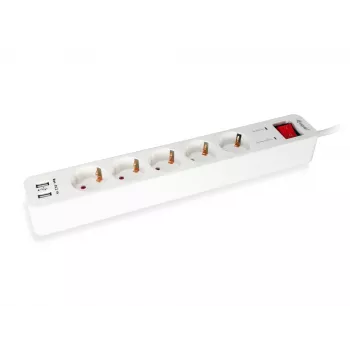 Equip 245554 pagarinātājs 1.8 m 5 kontaktligzdas Balts