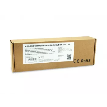Equip 333311 strāvas sadalītājs (PDU) 4 kontaktligzdas 1U Melns, Sudrabs