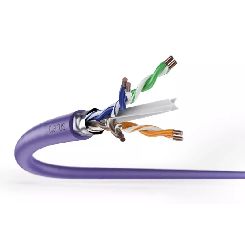 DIGITUS instalācijas kabelis - CAT6 - F/UTP - AWG 23/1 - 305m - Violeta