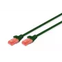 DIGITUS savienotājkabelis - CAT6 - U/UTP - Snagless - Cu - 10m - zaļš