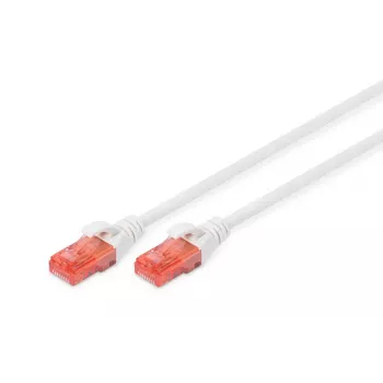 DIGITUS Patch kabelis CAT6 U/UTP Snagless Cu 10m Balts