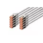 DIGITUS savienotājkabelis - CAT6 - S/FTP - Snagless - 50cm - pelēks - 10pk
