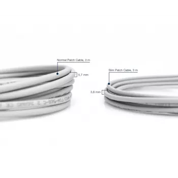 DIGITUS Slim Patch kabelis - CAT6 - U/UTP - Snagless - Cu - 2m - pelēks