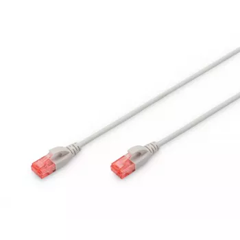 DIGITUS Slim Patch kabelis - CAT6 - U/UTP - Snagless - Cu - 2m - pelēks
