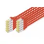 DIGITUS savienotājkabelis - CAT6a - S/FTP - Snagless - 3m - sarkans - 10pk