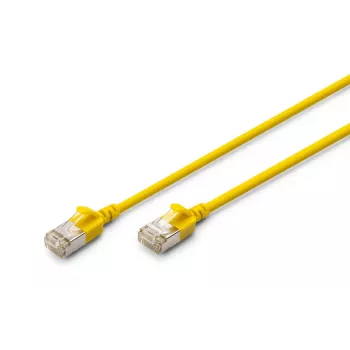 DIGITUS Slim Patch kabelis - CAT6A - F-FTP - 1m - Dzeltens