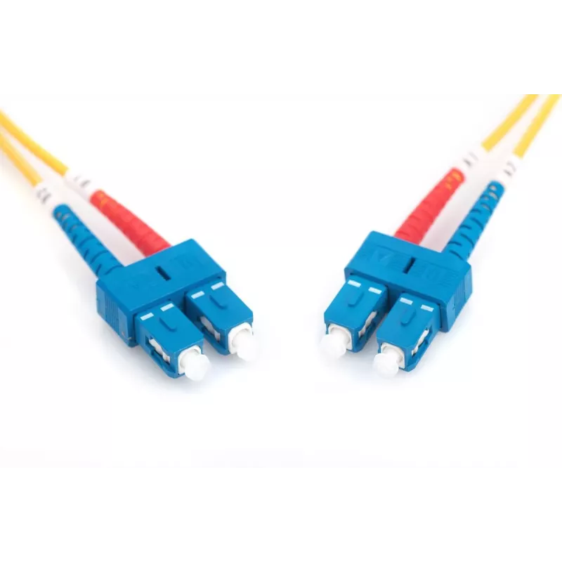 DIGITUS optiskās šķiedras patch cords, SC-SC OS2, vienmodas 09/125 µ, duplekss, 1 m