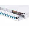 DIGITUS Fiber Optic Sliding Splice Box, 1U, aprīkots ar 24x LC duplekss, iekļauts M25 skrūve, splicēšanas kasete, krāsaini pigtaili OM4, adapteri