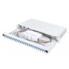 DIGITUS Fiber Optic Sliding Splice Box, 1U, aprīkots ar 24x LC duplekss, iekļauts M25 skrūve, splicēšanas kasete, krāsaini pigtaili OM4, adapteri