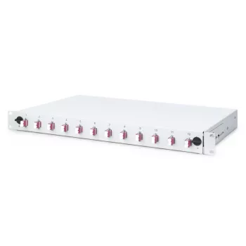 DIGITUS Fiber Optic Sliding Splice Box, 1U, 12x LC Duplex, OM4