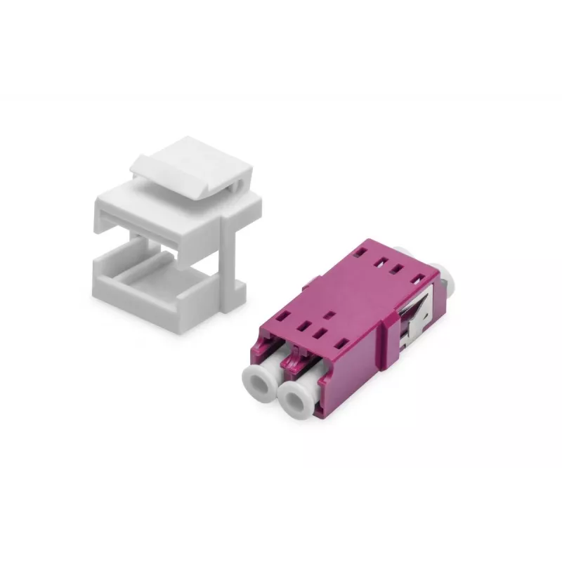 DIGITUS Fiber optikas LC/LC duplekss savienotājs, Multimode-OM4, Keystone modulis