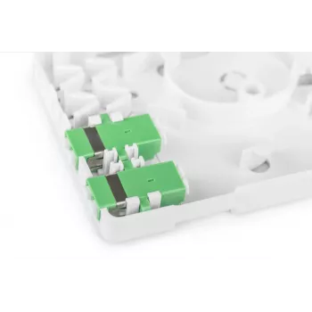DIGITUS FTTH sadales kārba ar 2x LC(APC) DX adapteri, virsmas montāžai