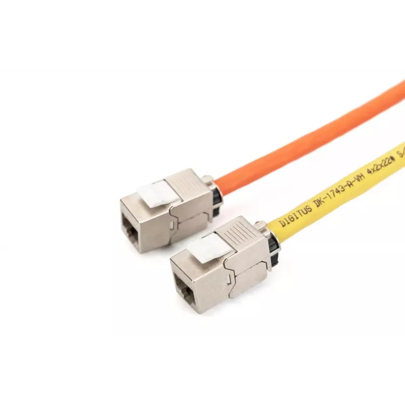 DIGITUS CAT6A ekranēts Keystone modulis - bezinstrumentu pieslēgums - viedais kabeļu pārvaldnieks - 24 gab.