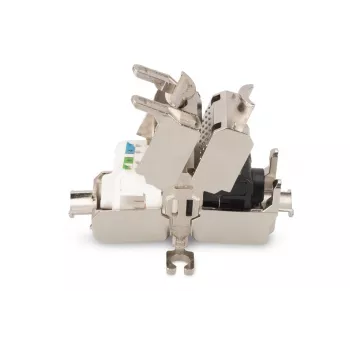 DIGITUS lauka pieslēguma savienotājs CAT6A, 500 MHz, AWG 22-26, pilnībā ekranēts keystone dizains, 26x35x80 mm
