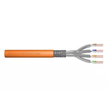DIGITUS instalācijas kabelis - Cat 7 - S/FTP - AWG 23/1 simplex - 1000m - oranžs