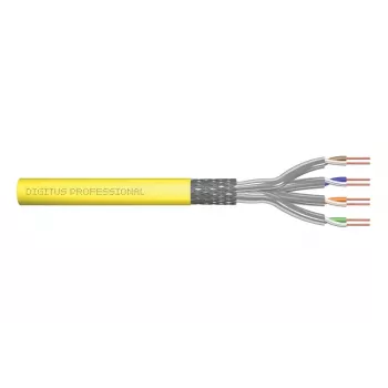 DIGITUS CAT 7A S/FTP instalācijas kabelis 4x2x AWG22/1 - 500m - dzeltens - B2ca