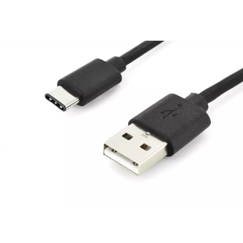 DIGITUS ASSMANN USB Type-C savienojuma kabelis, Type-C uz A M/M, 2m, 3A, 480Mbps, 2.0 versija, melns