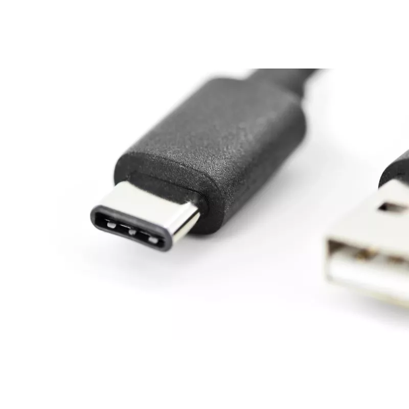 DIGITUS ASSMANN USB Type-C savienojuma kabelis, Type-C uz A M/M, 2m, 3A, 480Mbps, 2.0 versija, melns