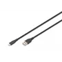 DIGITUS USB Silikona uzlādes kabelis USB-A – Lightning 2m USB 2.0 12W – 2m melns