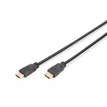 DIGITUS HDMI Premium High Speed savienojuma kabelis, A tipa vīrs/vīrs, 5m ar Ethernet, Ultra HD 60p melns