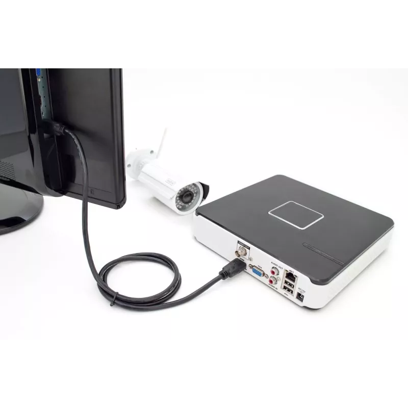 DIGITUS HDMI Premium High Speed savienojuma kabelis, tips A M/M, 3m ar Ethernet, Ultra HD 60p, melns