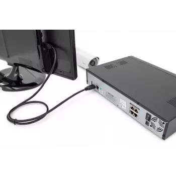 DIGITUS HDMI Premium High Speed savienojuma kabelis, tips A M/M, 1m ar Ethernet, Ultra HD 60p, melns