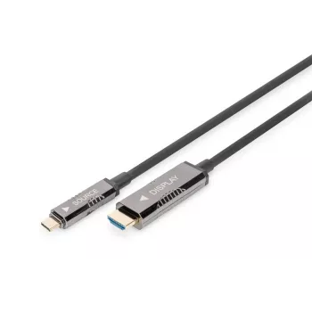 DIGITUS USB-C uz HDMI AOC adaptera kabelis, HDMI 2.0, 4K@60Hz, 20 m