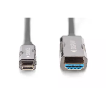DIGITUS USB-C uz HDMI AOC adaptera kabelis, HDMI 2.0, 4K@60Hz, 20 m