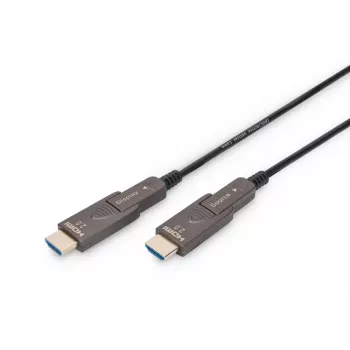 DIGITUS 4K HDMI AOC hibrīda optiskās šķiedras kabelis ar 30m noņemamu spraudni