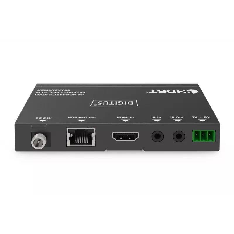DIGITUS 4K HDBaseT pagarinātāju komplekts 70m PoC RS232 IR melns
