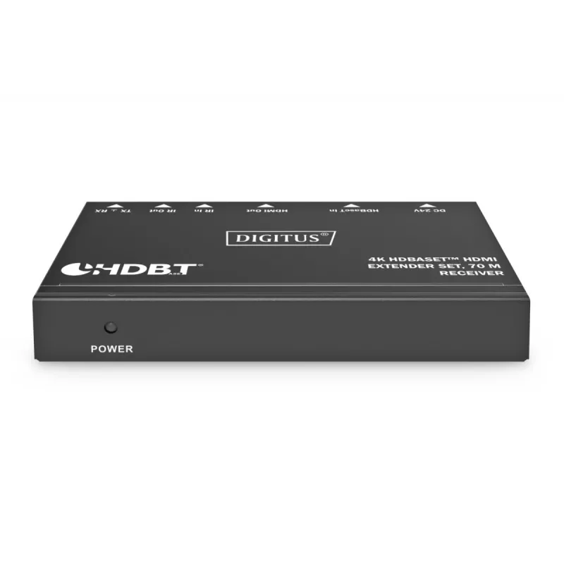 DIGITUS 4K HDBaseT pagarinātāju komplekts 70m PoC RS232 IR melns
