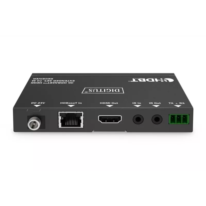 DIGITUS 4K HDBaseT pagarinātāju komplekts 70m PoC RS232 IR melns