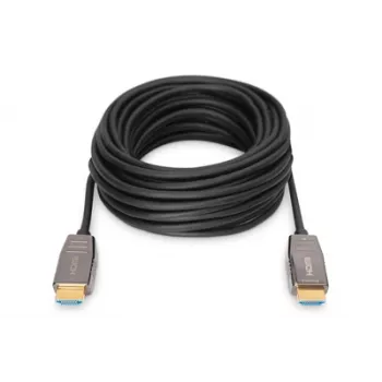 DIGITUS HDMI AOC hibrīda-optiskā savienojuma kabelis, Type A M/M, 20m, UHD 8K@60Hz, CE, melns