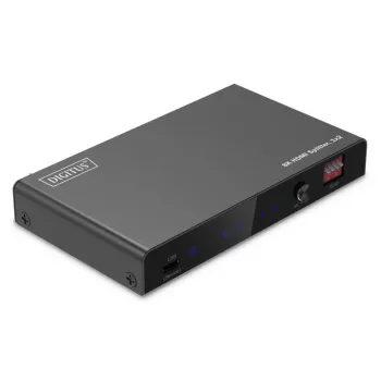 DIGITUS 1x2 HDMI Sadalītājs - 8K/60Hz (4:4:4), Toslink, Stereo, EDID Vadība