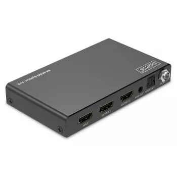 DIGITUS 1x2 HDMI Sadalītājs - 8K/60Hz (4:4:4), Toslink, Stereo, EDID Vadība