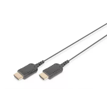 DIGITUS HDMI High Speed savienojuma kabelis, tips A, HighFlex M/M, 2,0 m, 4K Ultra HD@30Hz, aktīvs, CE, zelts melns