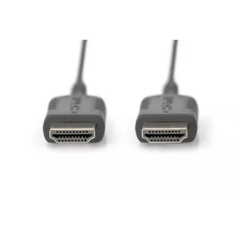 DIGITUS HDMI High Speed savienojuma kabelis, tips A, HighFlex M/M, 2,0 m, 4K Ultra HD@30Hz, aktīvs, CE, zelts melns